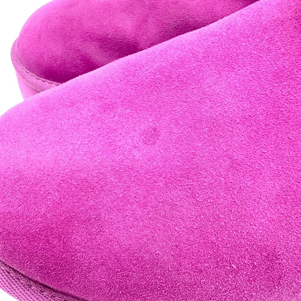 Fireside x Dearfoams Kingston Genuine Shearling Platform Bootie Mystic‎ Purple 9